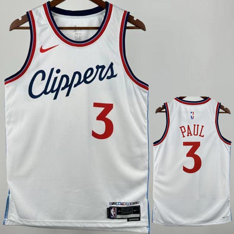 Camiseta NBA LA Clippers – PAUL #3 – blanca · 2025 - vista 1