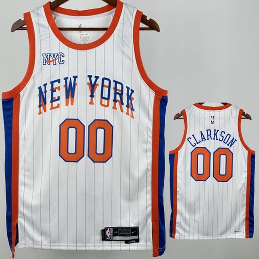 Camiseta NBA New York Knicks – CLARKSON #00 – City Edition · blanca · 2025/24 - vista 1