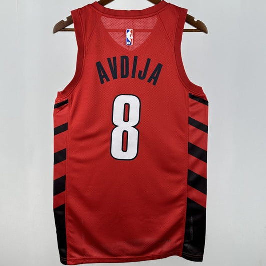 Camiseta NBA Portland Trail Blazers – AVDIJA #8 – roja - vista 2
