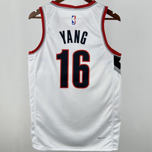 Camiseta NBA Portland Trail Blazers – YANG #16 – blanca - vista 2