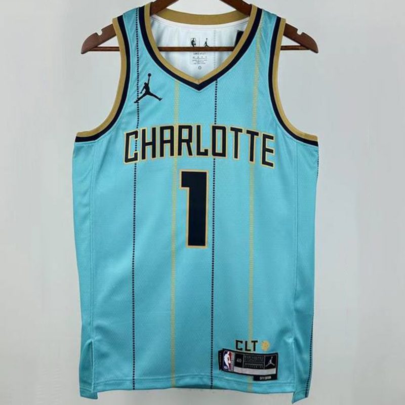 Camiseta NBA Charlotte Hornets – BALL #1 – City Edition · azul · 2025/26 - vista 1
