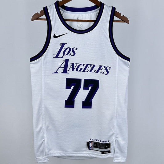 Camiseta NBA Los Angeles Lakers – DONCIC #77 – City Edition · blanca - vista 1