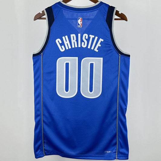 Camiseta NBA Dallas Mavericks – CHRISTIE #00 – City Edition · azul · 2025 - vista 2