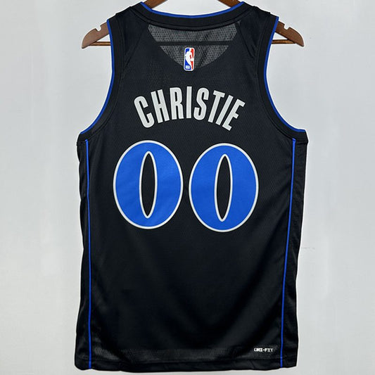 Camiseta NBA Dallas Mavericks – CHRISTIE #00 – City Edition · negra · 2025 - vista 2