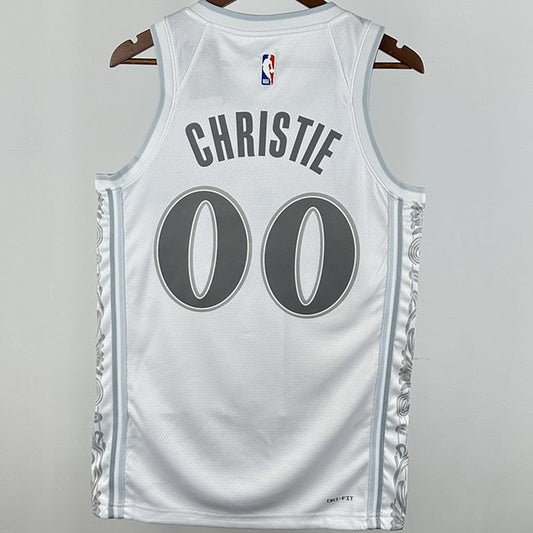 Camiseta NBA Dallas Mavericks – CHRISTIE #00 – City Edition · blanca · 2025 - vista 2