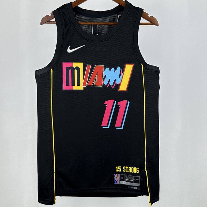 Camiseta NBA Miami Heat – JR. #11 – City Edition · negra · 2025 - vista 1