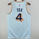 Camiseta NBA San Antonio Spurs – FOX #4 – City Edition · azul claro · 2025 - vista 2