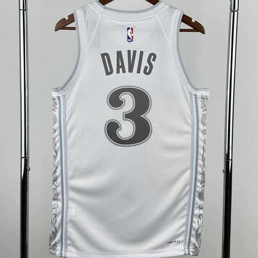 Camiseta NBA Dallas Mavericks – DAVIS #3 – blanca · 2025 - vista 2