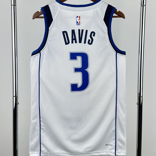 Camiseta NBA Dallas Mavericks – DAVIS #3 – blanca · 2025 - vista 2