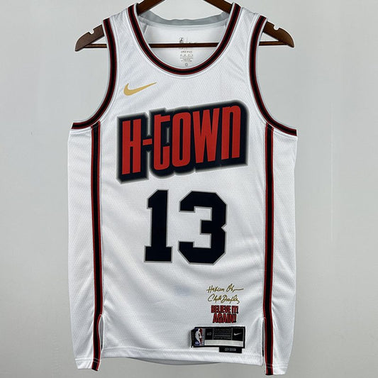 Camiseta NBA Houston Rockets – HARDEN #13 – City Edition · blanca · 2025 - vista 1