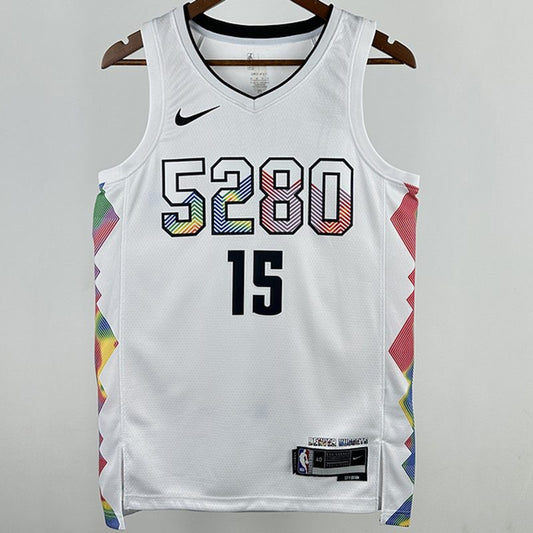 Camiseta NBA Denver Nuggets – JOKIC #15 – City Edition · blanca · 2025 - vista 1