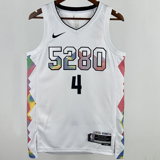 Camiseta NBA Denver Nuggets – WESTBROOK #4 – City Edition · blanca · 2025 - vista 1