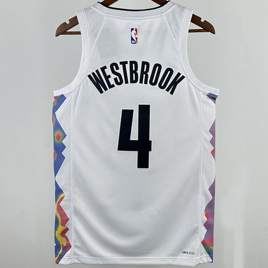 Camiseta NBA Denver Nuggets – WESTBROOK #4 – City Edition · blanca · 2025 - vista 2