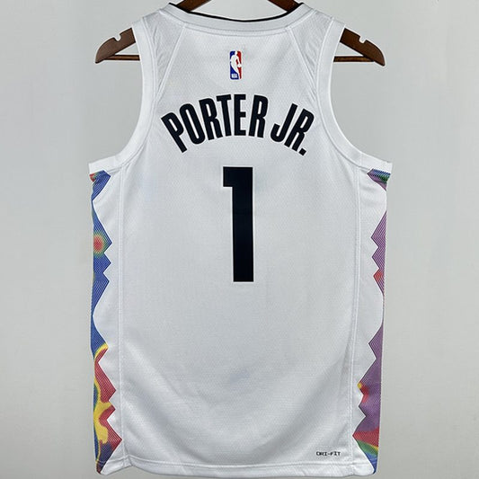 Camiseta NBA Denver Nuggets – JR. #1 – City Edition · blanca · 2025 - vista 2