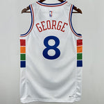 Camiseta NBA Philadelphia 76ers – GEORGEG #8 – City Edition · blanca · 2025 - vista 2
