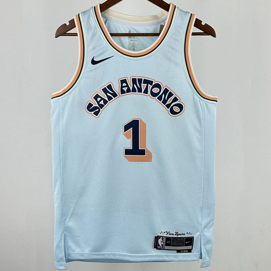 Camiseta NBA San Antonio Spurs – WEMBANYAMA #1 – City Edition · azul claro · 2025 - vista 1
