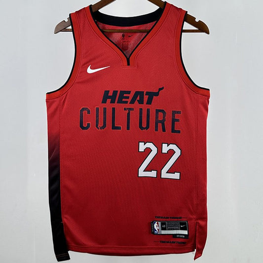Camiseta NBA Miami Heat – BUTLER #22 – City Edition · roja · 2025 - vista 1