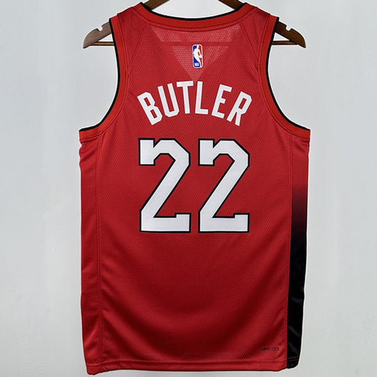 Camiseta NBA Miami Heat – BUTLER #22 – City Edition · roja · 2025 - vista 2