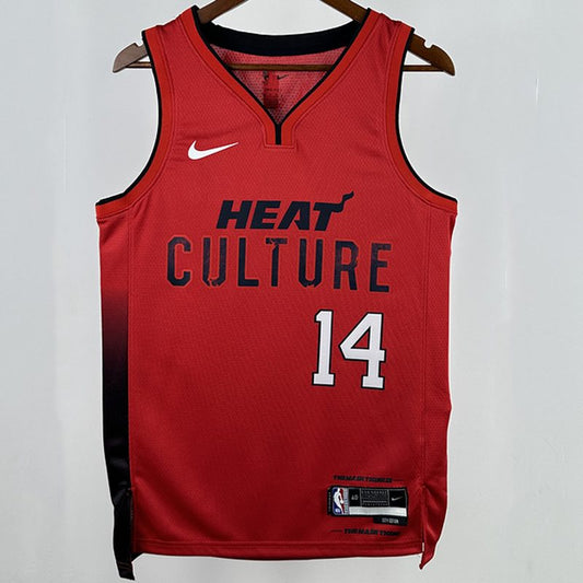 Camiseta NBA Miami Heat – HERRO #14 – City Edition · roja · 2025 - vista 1