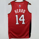 Camiseta NBA Miami Heat – HERRO #14 – City Edition · roja · 2025 - vista 2