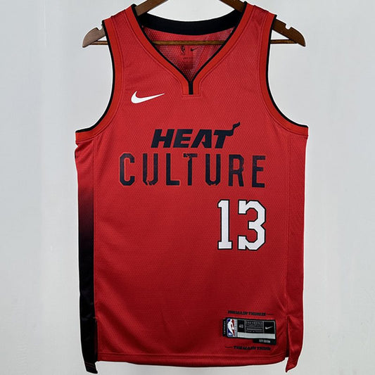 Camiseta NBA Miami Heat – ADEBAYO #13 – City Edition · roja · 2025 - vista 1
