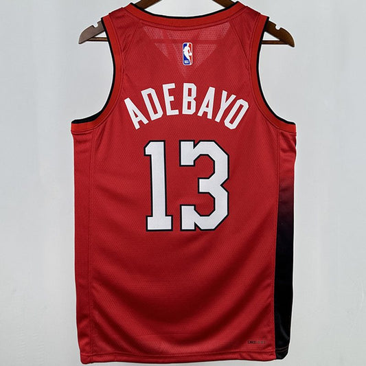 Camiseta NBA Miami Heat – ADEBAYO #13 – City Edition · roja · 2025 - vista 2