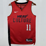 Camiseta NBA Miami Heat – JR. #11 – City Edition · roja · 2025 - vista 1