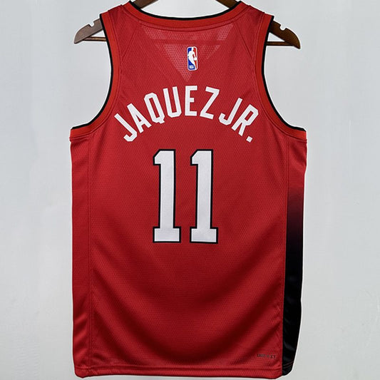 Camiseta NBA Miami Heat – JR. #11 – City Edition · roja · 2025 - vista 2