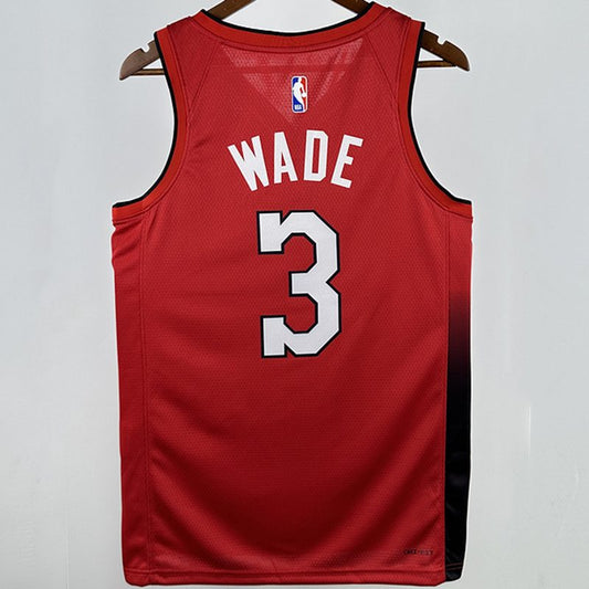 Camiseta NBA Miami Heat – WADE #3 – City Edition · roja · 2025 - vista 2