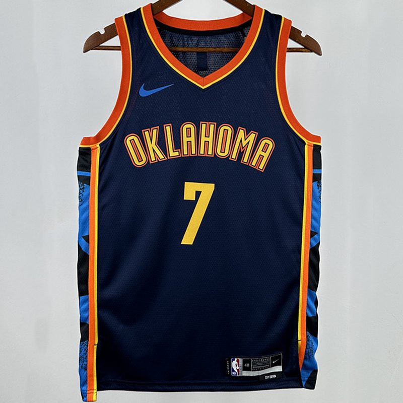 Camiseta NBA Oklahoma City Thunder – HOLMGREN #7 – City Edition · negra · 2025 - vista 1