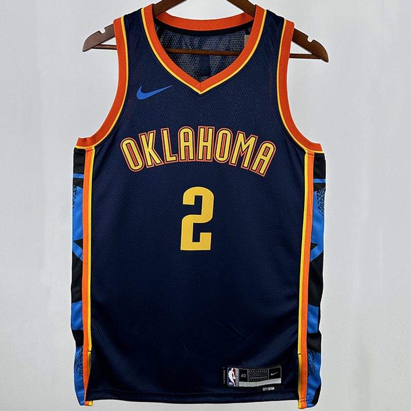 Camiseta NBA Oklahoma City Thunder – GILGEOUS-ALEXANDER #2 – City Edition · negra · 2025 - vista 1
