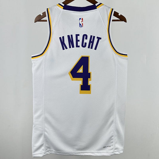 Camiseta NBA Los Angeles Lakers – KNECHT #4 – blanca · 2025 - vista 2