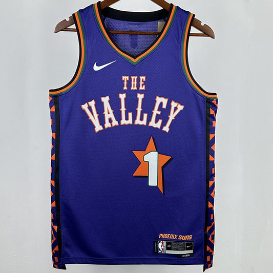 Camiseta NBA Phoenix Suns – BOOKER #1 – City Edition · morada · 2025 - vista 1