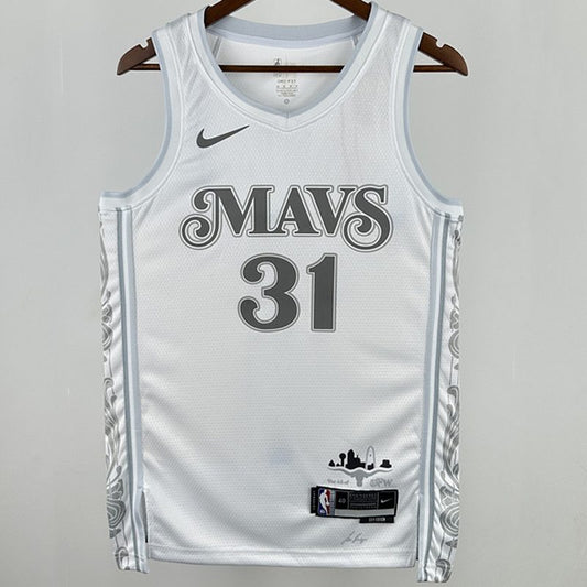 Camiseta NBA Dallas Mavericks – THOMPSON #31 – blanca · 2025 - vista 1