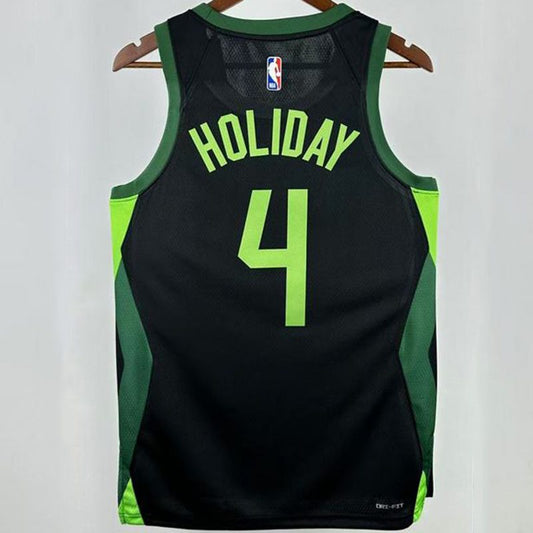 Camiseta NBA Boston Celtics – HOLIDAY #4 – City Edition · negra · 2025 - vista 2