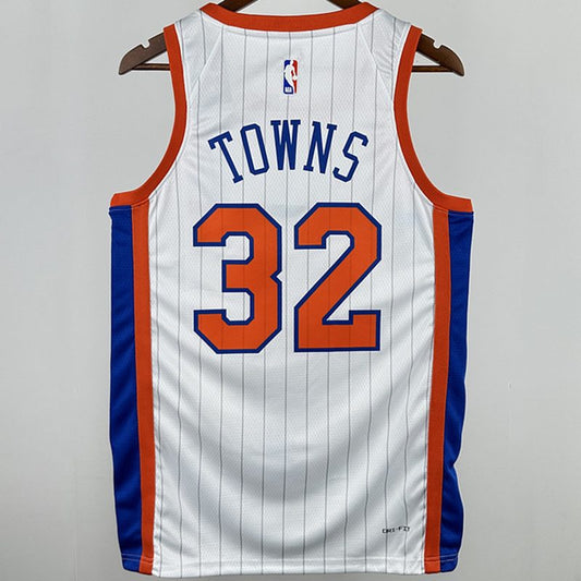 Camiseta NBA New York Knicks – TOWNS #32 – City Edition · blanca · 2025 - vista 2