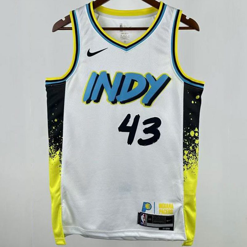 Camiseta NBA Indiana Pacers – SIAKAM #43 – City Edition · blanca · 2025 - vista 1