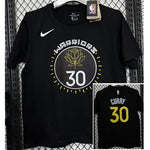 Camiseta casual NBA Golden State Warriors – CURRY #30 – negra · 2025 - vista 1