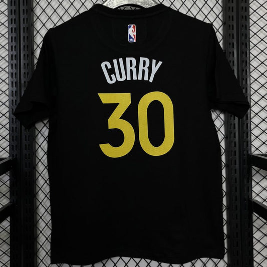 Camiseta casual NBA Golden State Warriors – CURRY #30 – negra · 2025 - vista 2