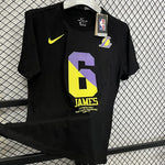 Camiseta casual NBA Los Angeles Lakers – JAMES #6 – negra · 2025 - vista 2