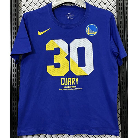 Camiseta casual NBA Golden State Warriors – CURRY #30 – azul · 2025 - vista 1