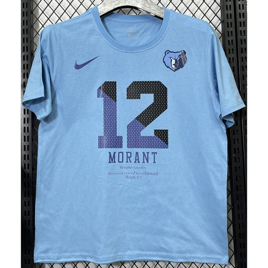 Camiseta casual NBA Memphis Grizzlies – MORANT #12 – azul · 2025 - vista 1