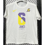 Camiseta casual NBA Los Angeles Lakers – JAMES #6 – blanca · 2025 - vista 1