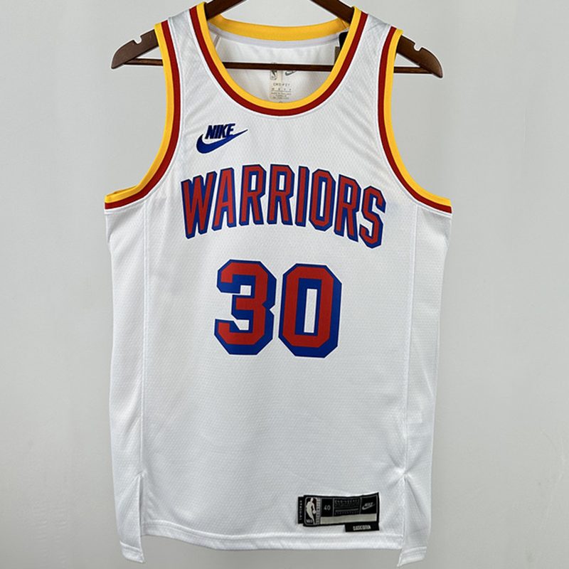 Camiseta NBA retro Golden State Warriors – CURRY #30 – Retro · blanca · 2024/25 - vista 1