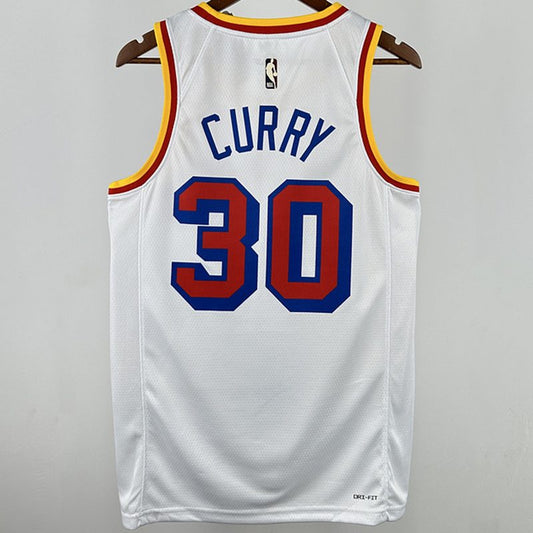 Camiseta NBA retro Golden State Warriors – CURRY #30 – Retro · blanca · 2024/25 - vista 2