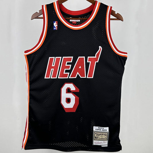 Camiseta NBA retro Miami Heat – JAMES #6 – Retro · negra · 2013/14 - vista 1