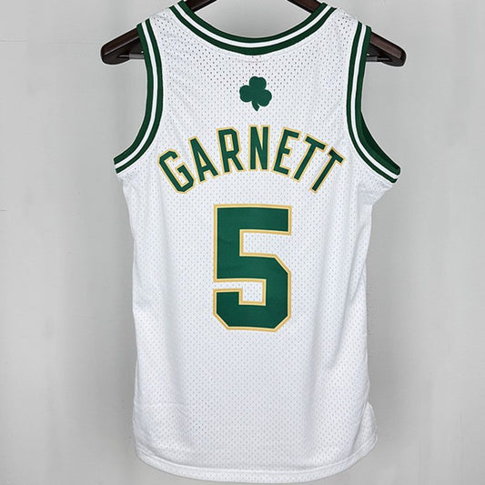 Camiseta NBA retro Boston Celtics – GARNETT #5 – Retro · blanca · 2008 - vista 2