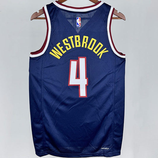 Camiseta NBA Denver Nuggets – WESTBROOK #4 – azul zafiro · 2024 - vista 2