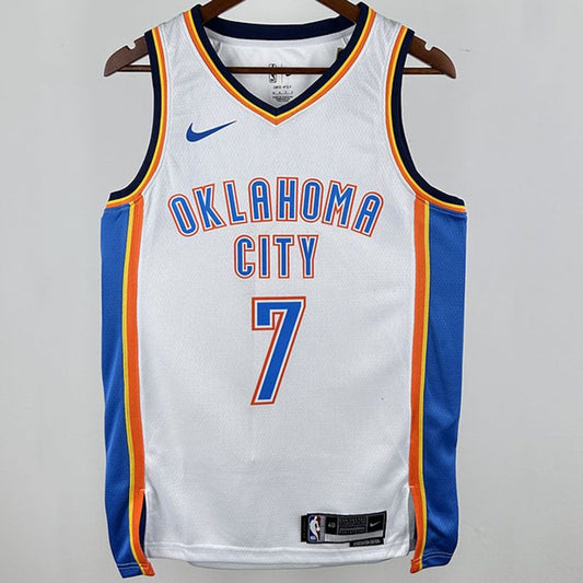 Camiseta NBA Oklahoma City Thunder – HOLMGREN #7 – blanca · 2024 - vista 1