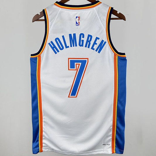 Camiseta NBA Oklahoma City Thunder – HOLMGREN #7 – blanca · 2024 - vista 2